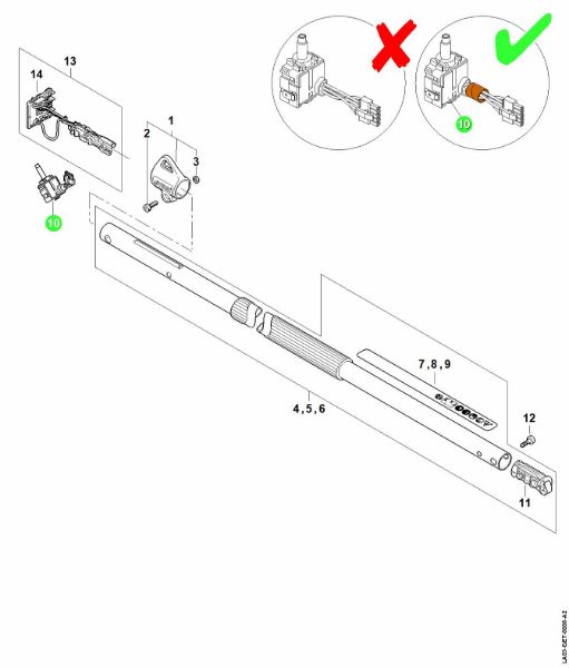 Imagen de Drive tube assembly  443442002 HTA 66