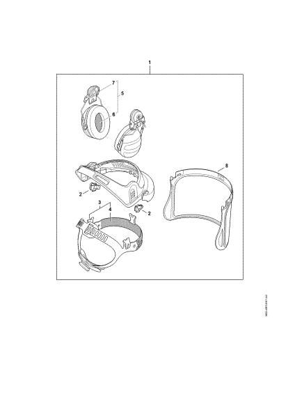 Imagen de Face shield - earmuff set G500 PC Face/ear protection G500 PC / ADVANCE GPC 28