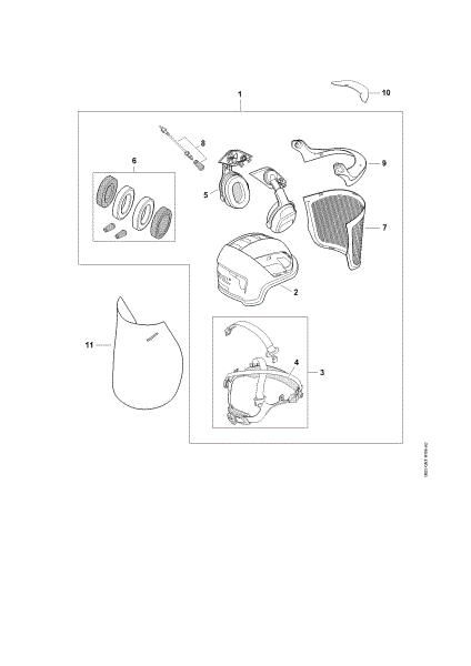 Imagen de Helmet set ADVANCE X-Vent ProCOM Helmet set ADVANCE X-Vent ProCOM
