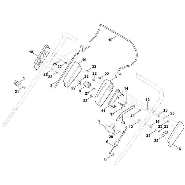 Imagen de A - Handle upper part RL 540.0