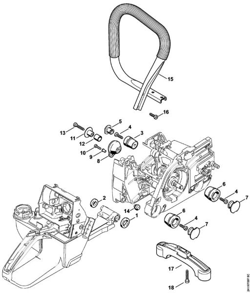 AV system, Handlebar GS 461 GS 461 brand Stihl