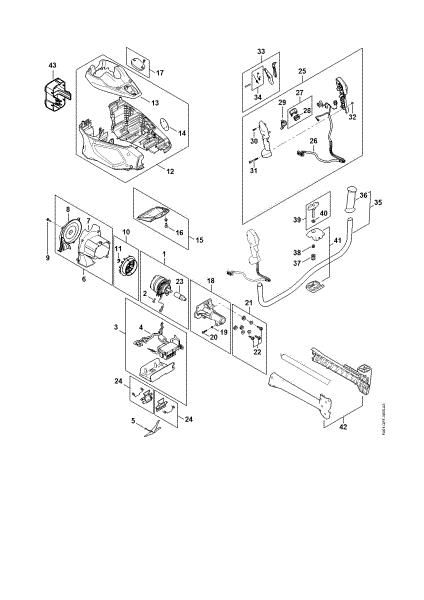 Imagen de Electric motor, Motor housing, Control handle RGA 140