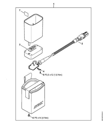 Correas portaacumuladores Bolsa en la correa AP con cable de conex Cable de conexión de la marca Stihl