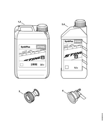 Bidón de aceite adherente para cadenas Bidon PE, 5 l, BioPlus Bidón de aceite adherente para cadenas de la marca Stihl