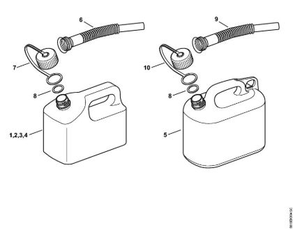 Bidones de gasolina Bidón de gasolina 5 l, transparente Bidones de gasolina de la marca Stihl
