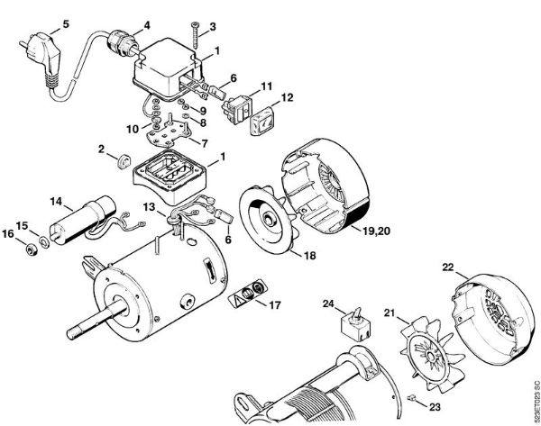 HOS HOS Motor eléctrico 230 V/50 Hz de la marca Stihl