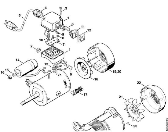 USG USG Motor eléctrico 110 V/60 Hz de la marca Stihl