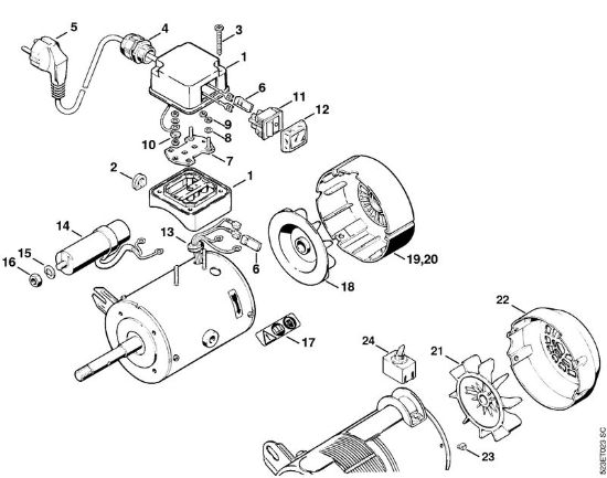 USG USG Motor eléctrico 230 V/50 Hz de la marca Stihl