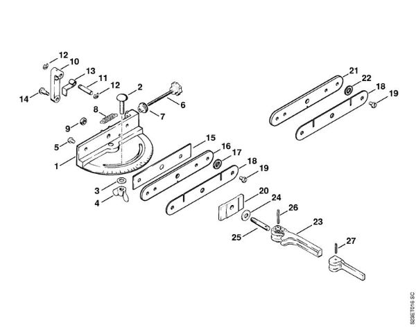 USG USG Soporte giratorio para cadenas con dientes en pico de la marca Stihl