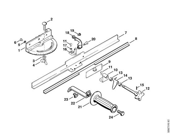 USG USG Soporte giratorio para cuchillas del cortasetos de la marca Stihl