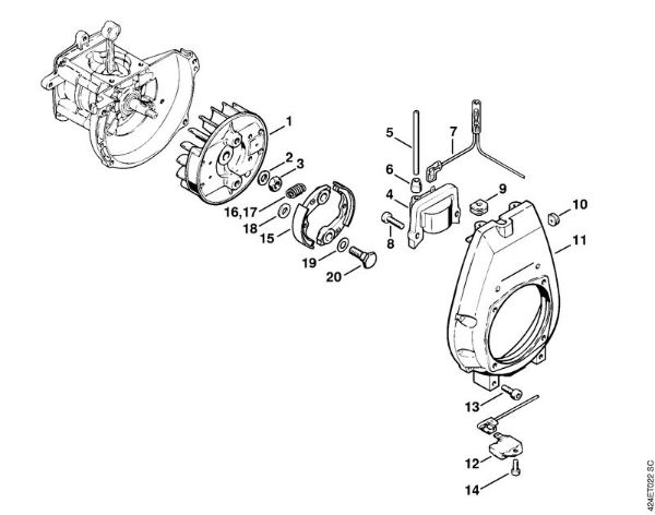 BT 106 BT 106 Sistema de encendido, Embrague de la marca Stihl