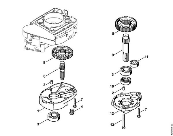 BT 120 C BT 120 C Caja reductora de la marca Stihl