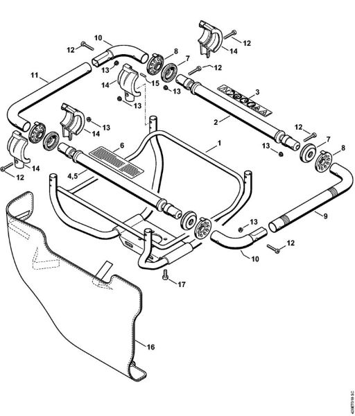 BT 121 BT 121-Z Manillar tubular de la marca Stihl