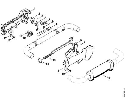 BT 130 BT 130 Empuóadura de mando de la marca Stihl