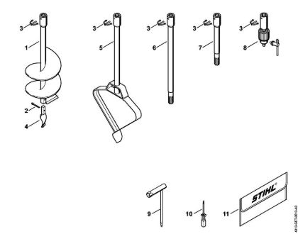 BT 130 BT 130-Z Barrenas, Herramientas, Accesorios extra de la marca Stihl