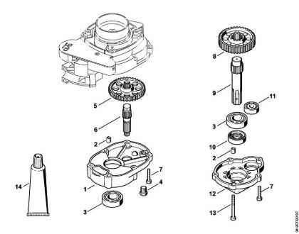 BT 130 BT 130-Z Caja reductora de la marca Stihl