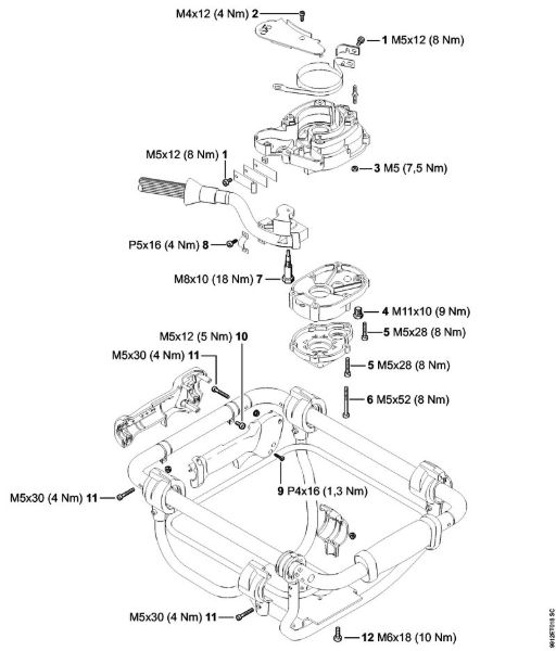 BT 130 BT 130-Z Pares de apriete de la marca Stihl
