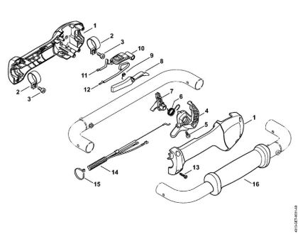 BT 131 BT 131 Empuóadura de mando de la marca Stihl