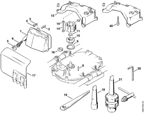 BT 309 BT 309 Silenciador, Conjunto silenciador, Accesorí­es extra de la marca Stihl
