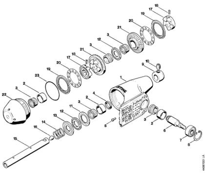 BT 310, BT 311 BT 311 BT 311 Caja reductora de la marca Stihl