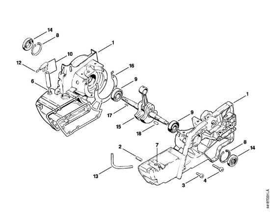 BT 360 BT 360 Cárter del cigüeóal de la marca Stihl