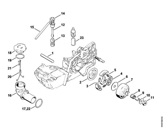 BT 360 BT 360 Embrague, Sopapa de aspiración de la marca Stihl