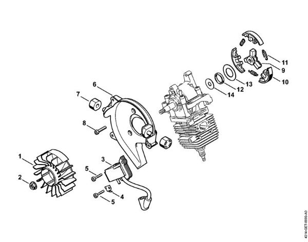 BT 45 BT 45-Z Sistema de encendido, Embrague de la marca Stihl