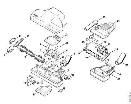 Aspiradores (SE) SE 100 Cepillos de turbo-aspiración de la marca Stihl