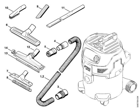 Aspiradores (SE) SE 122 Accesorí­es extra de la marca Stihl