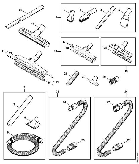 Aspiradores (SE) SE 133 ME Accesorios extra de la marca Stihl