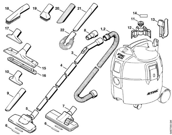 Aspiradores (SE) SE 61 E Herramientas, Accesorios extra de la marca Stihl