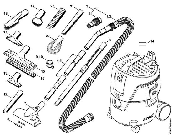 Aspiradores (SE) SE 62 E Herramientas, Accesorios extra de la marca Stihl