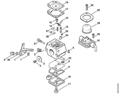 Escoba cilí­ndrica (KW) KW 85 Carburador C1Q-S45 de la marca Stihl