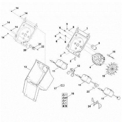 Imagen de B - Carcasa, Motor eláctrico GHE 105.0