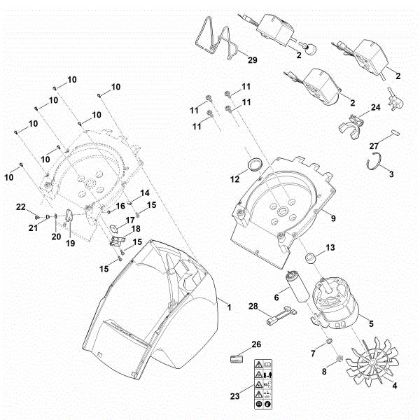 Imagen de B - Carcasa, Motor eláctrico GHE 150.0