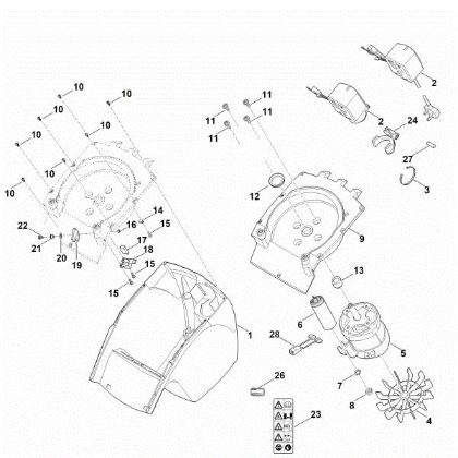 Imagen de B - Carcasa, Motor eláctrico GHE 250.0