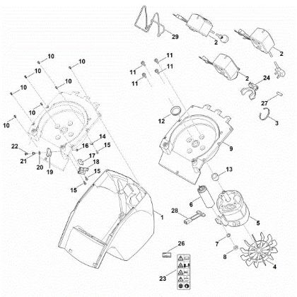 Imagen de B - Carcasa, Motor eláctrico GHE 250.0 S