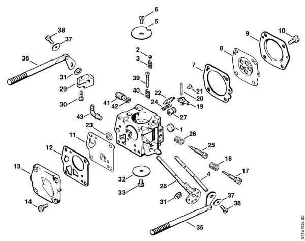 P 835, P 840 P 835 Carburador HS-268   3 40 674 740 de la marca Stihl