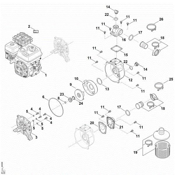 Imagen de B - Motor, bomba WP 300.0