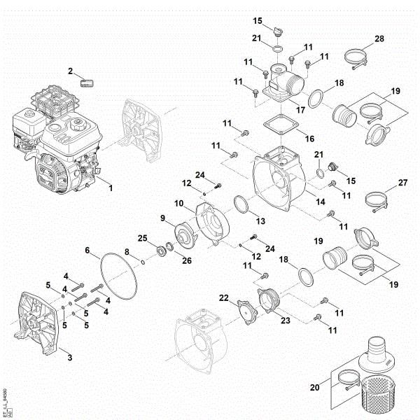Imagen de B - Motor, bomba WP 600.0