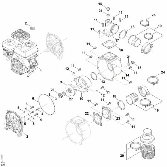 Imagen de B - Motor, bomba WP 900.0