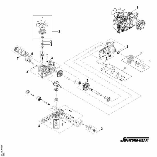 Imagen de A - Engranaje de ejes izquierdo 1710-1024L
