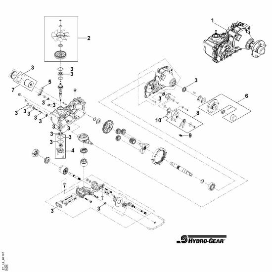 Imagen de A - Engranaje de ejes izquierdo 1015-1057L
