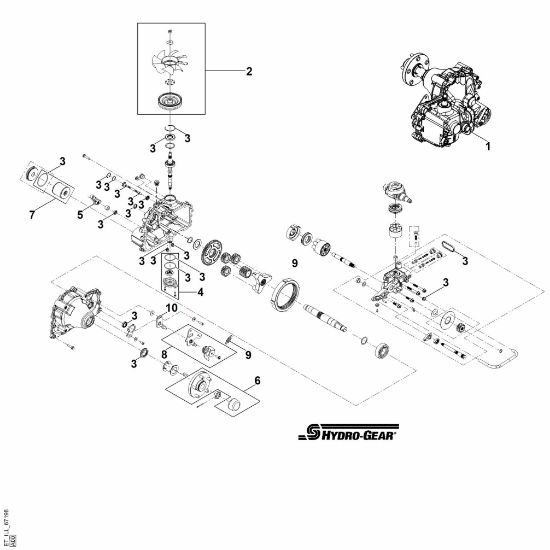 Imagen de A - Engranaje de ejes derecho 1015-1057R