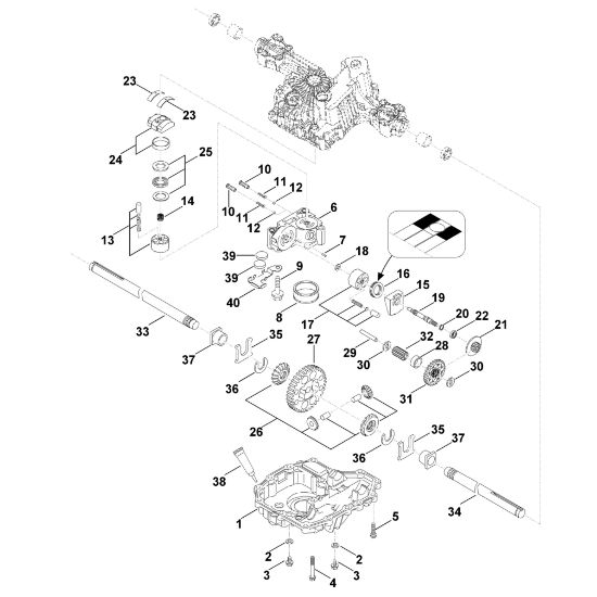 Imagen de C - Caja de cambios, parte inferior K46 BM