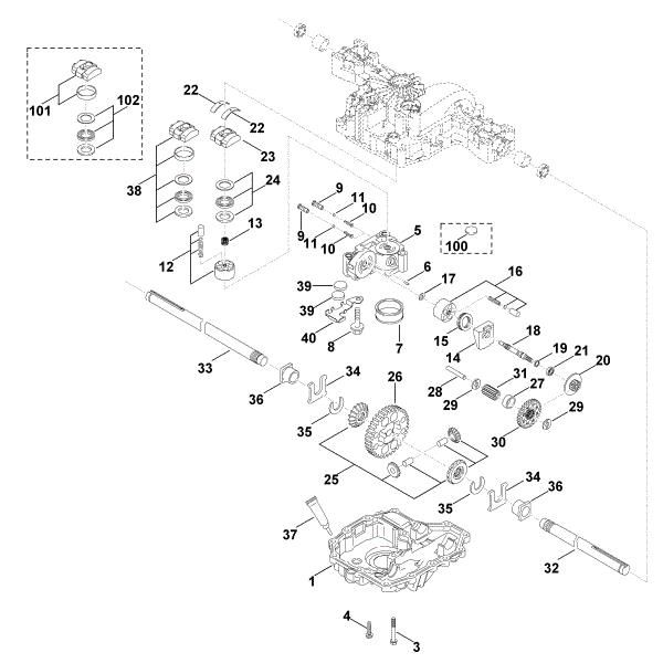 Imagen de C - Caja de cambios, parte inferior K46 F
