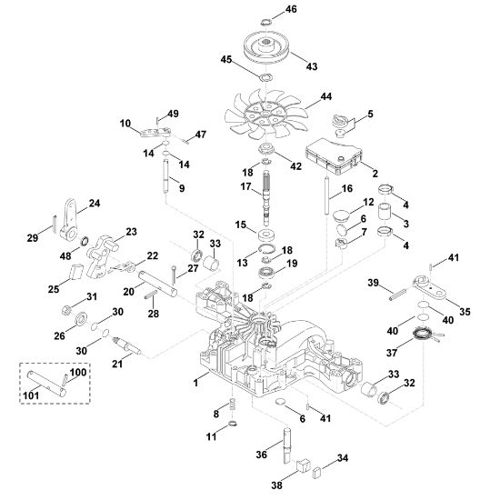 Imagen de B - Caja de cambios, parte superior K46 S