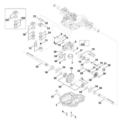 Imagen de C - Caja de cambios, parte inferior K46 S