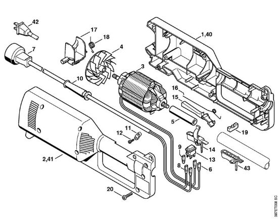EC 70 EC 70 Motor eléctrico de la marca Stihl