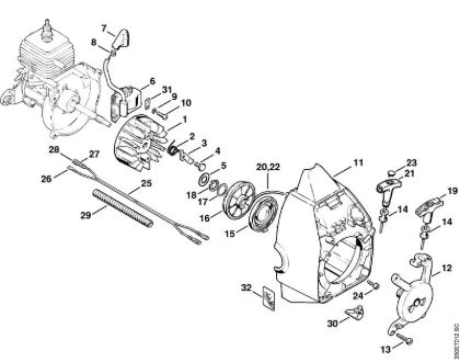 FC 44 FC 44 Sistema de encendido, Mecanismo de arranque de la marca Stihl
